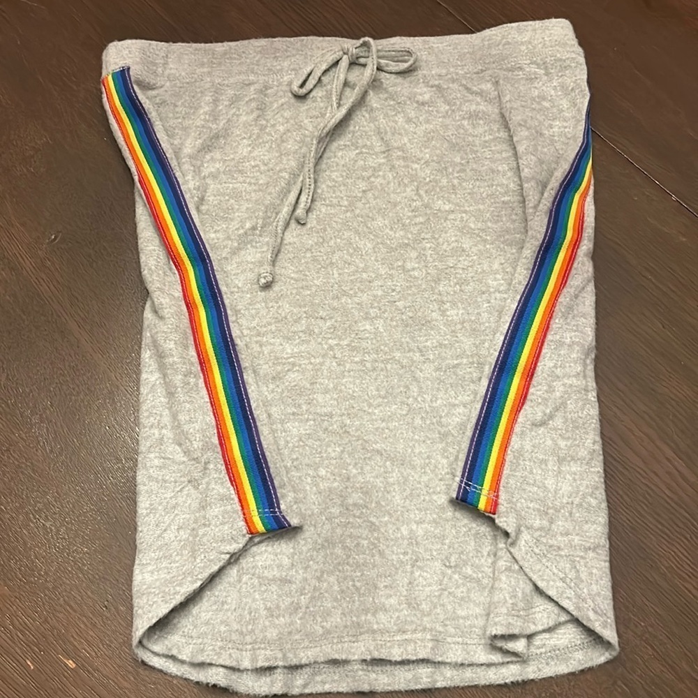 Erge Designs Cotton with Rainbow Trim Skirt Girls Size 16
